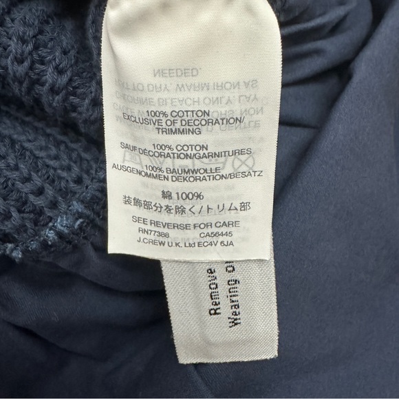 Crewcuts Navy Blue Knit Dress with Purple Flower Patch size 10 & 14 - Picture 5 of 8